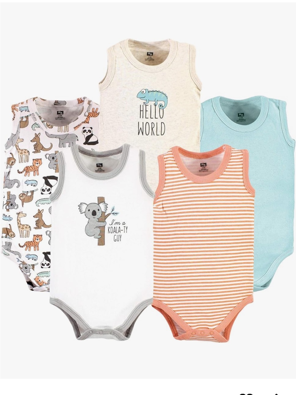 Baby Sleeveless One-Piece Bodysuit Set - Multi Color BRAND NEW